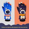 Children's Fleece-Lined Waterproof Touchscreen Astronaut Gloves