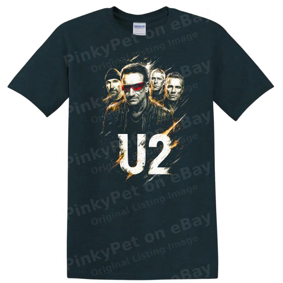 Ретро Рок-группа U2 Графическая Футболка Винтажная Хэви-метал Футболка