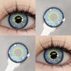 Eyeshare 2 шт. Косплей линзы Серия Мадрид Красные глаза Голубые зрачки Коричневые линзы Натуральные Годовые Косметические