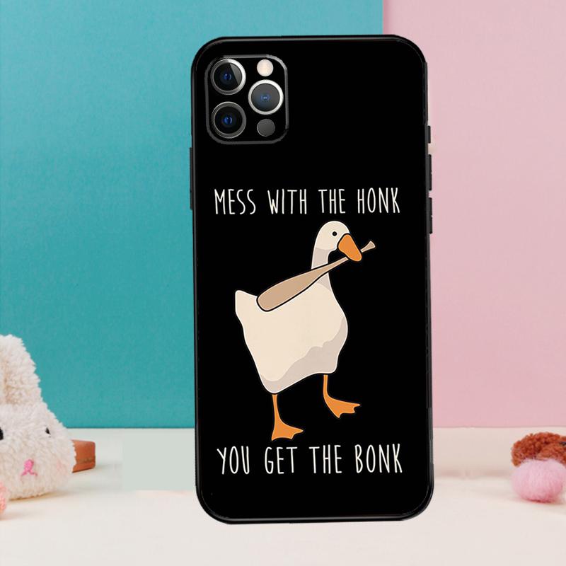 Duck Goose Honk Bonk Funny Meme Phone Case For iPhone 18 17 Air 16 14 13 12 11 15 Pro Max 12 13 mini 15 16 Plus 16e Cover Coque