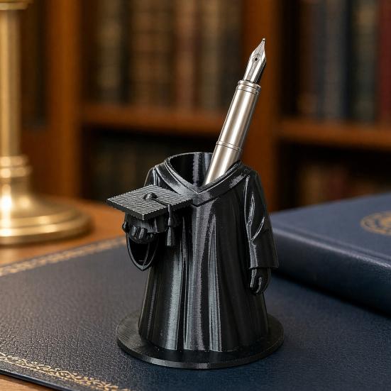Подставка для ручек в виде выпускной мантии, 3D-печатный стакан для карандашей "Выпускник", Органайзер для рабочего стола для ручек, кистей для макияжа, Подарки на выпускной для школы, колледжа