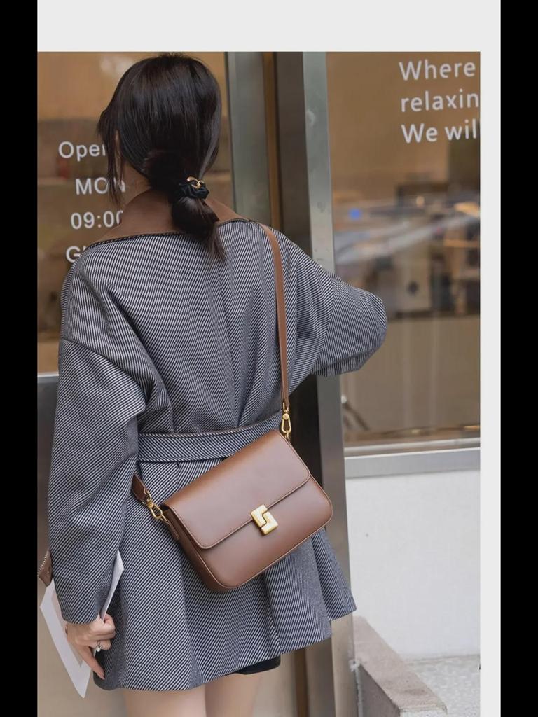 Стильная женская сумка через плечо осень/зима: Премиальная кожа, модный дизайн небольшого квадрата, идеальная сумка через плечо