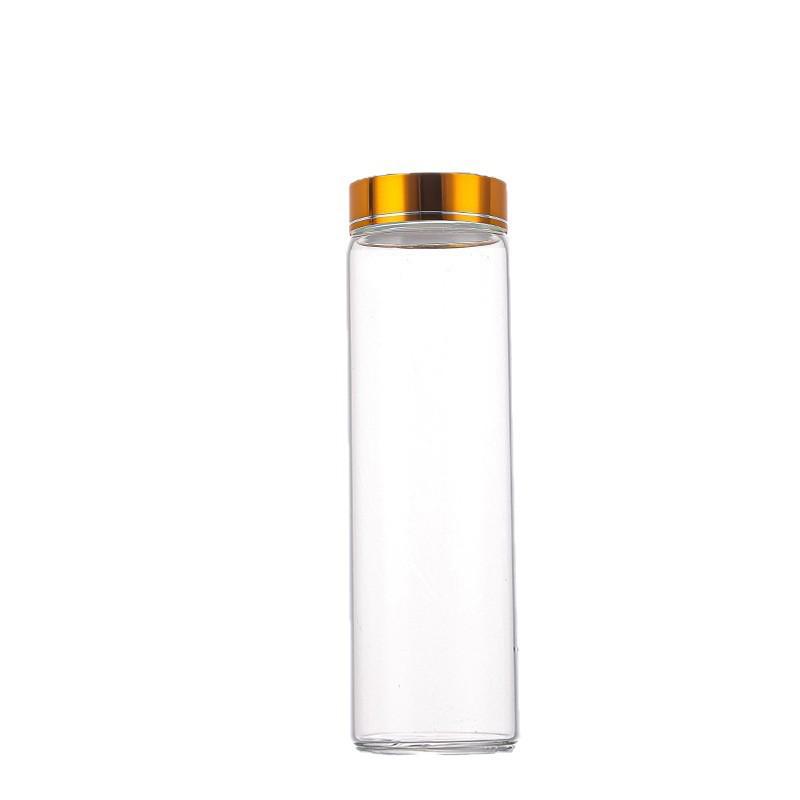 47mm High Borosilicate Glass Test Tube with Gold Oxidation Screw Cap - Sealed Agarwood Display & Health Bottle