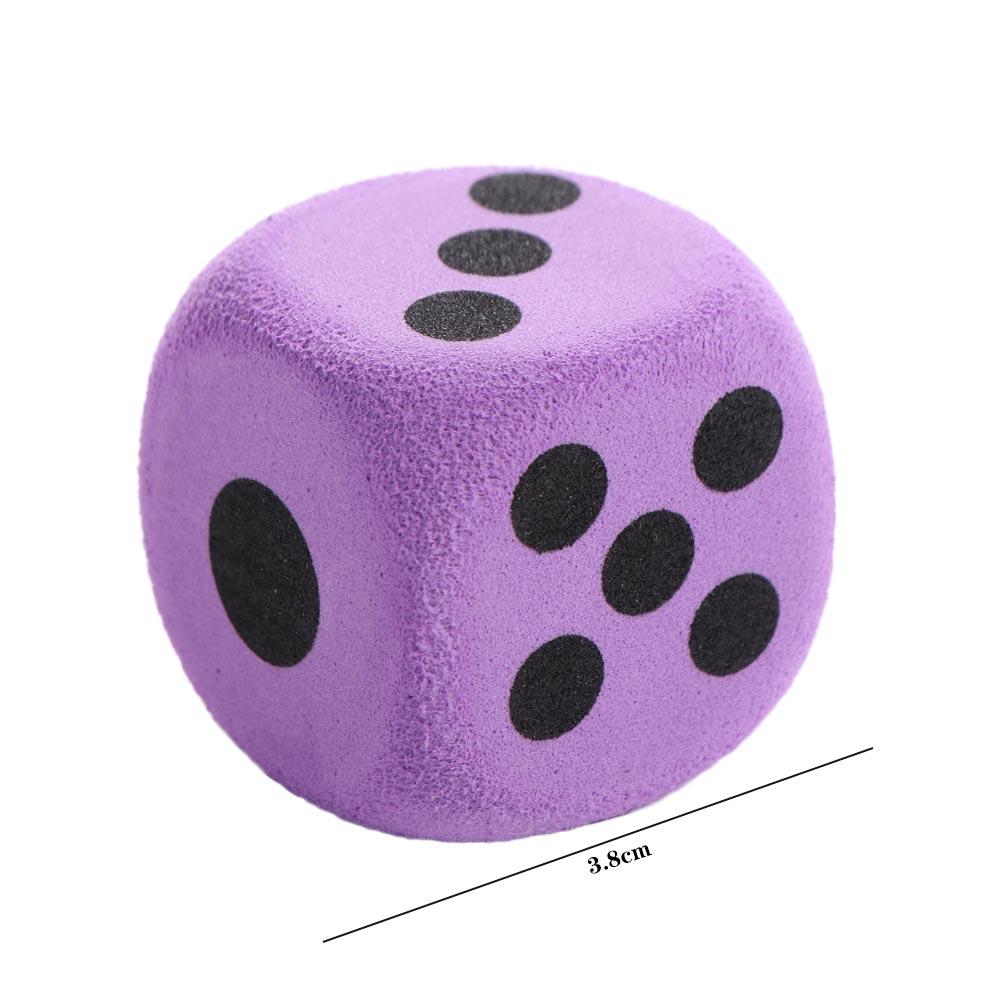 Elastic Foam Dot Dice Soft 3.8cm Dot Dices Education Toy Sponge Solid Dice  Math Teaching