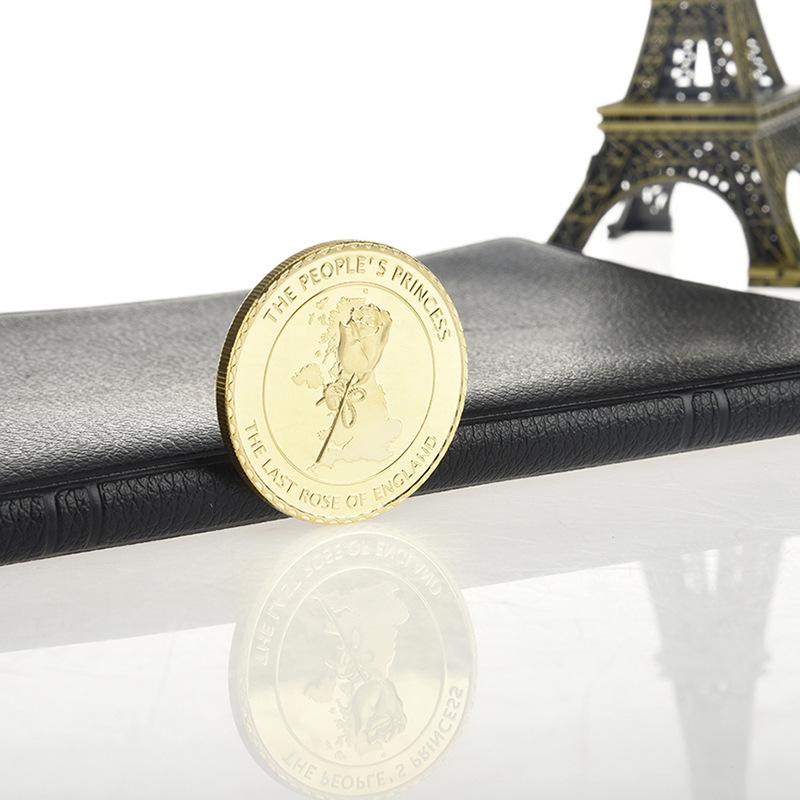 1 шт. Принцесса Диана Уэльская розовое золото памятная монета коллекция памятная монета