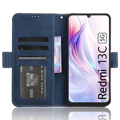 Кожаный чехол-кошелек с подставкой-фолио и держателем для карт для Xiaomi Redmi 13C 5G/13R 5G/Poco M6 5G
