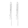 1 Pair of Thin And Long Ear Chain Earrings Female Style Tassel Hollow Star Moon Earth Line Trend