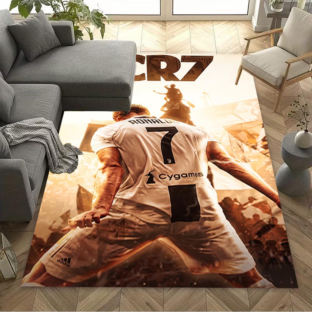 Ronaldo's Legendary Journey Area Rug Design for Hallway Bedrooms Dormitory Entryway Antislip Carpet Decorate Offices Best for Christmas