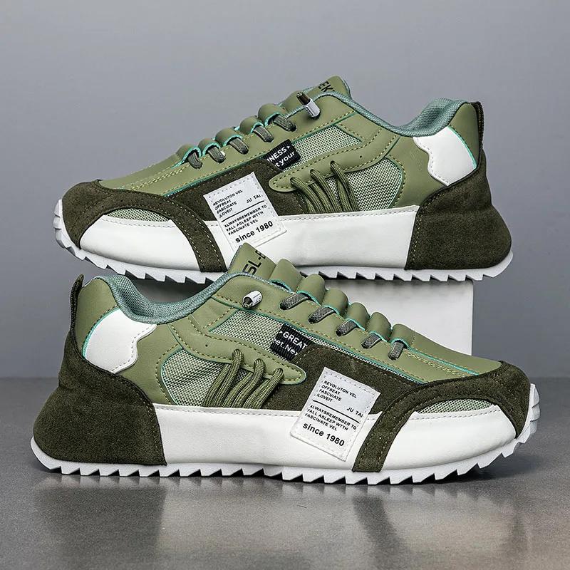 Модный бренд теннис мужские повседневные кроссовки из искусственной кожи мужские туфли на танкетке весна-лето дышащие кроссовки мужские кроссовки для спортзала бег