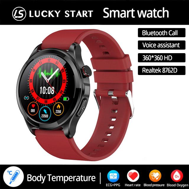 2024 AMOLED Новые ЭКГ+ППГ SOS экстренный вызов Смарт-часы Bluetooth вызов Монитор здоровья Часы сердечного ритма артериального давления Спортивные Смарт-часы для мужчин