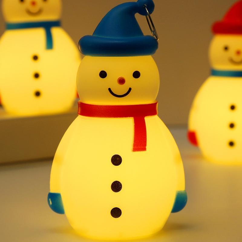 Christmas Decorations Children's Portable Small Night Light LED Emitting Snowman Christmas Decoration Props
