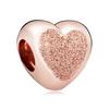 Оригинальный розовое золото, сверкающее сердце, ключ, кулон, бусины, очаровательные модные подвески, браслеты серебряного цвета, женские ювелирные изделия своими руками