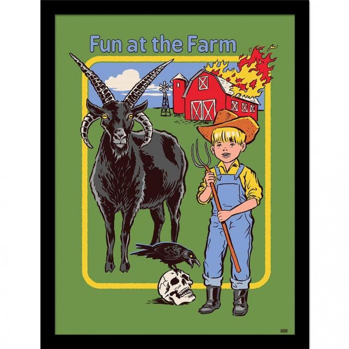 Steven Rhodes Fun At The Farm Framed Poster