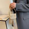 Trendy Vertical Purse with Adjustable Shoulder Strap for Phone and Essential Woven Straw Tassels Crossbody Phone Bag  White
