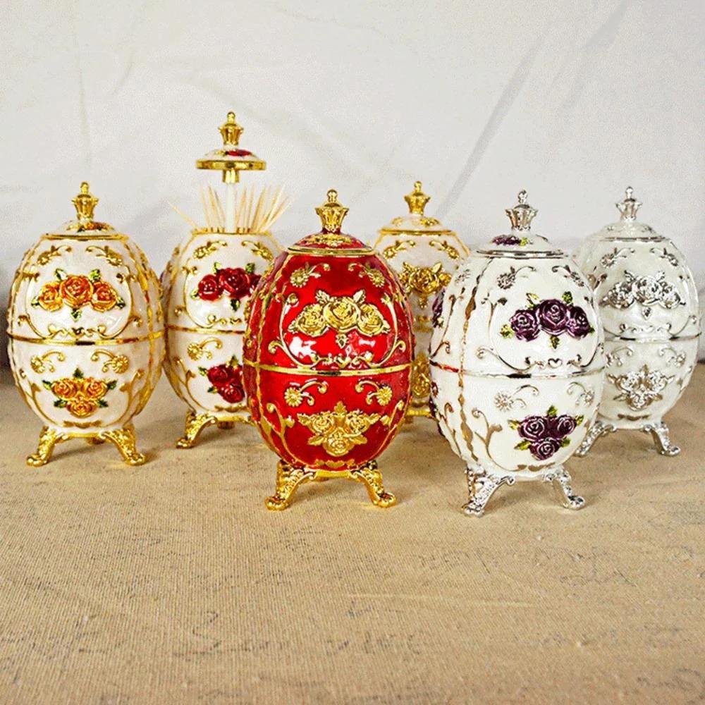 Держатель для зубочисток Rose Press, легкие роскошные высококачественные товары для дома, модная ретро-пластиковая коробка для зубочисток