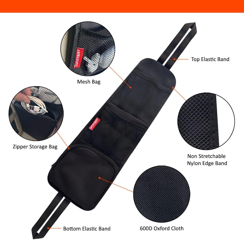 Universal Car Seat Storage Bag Seat Side Storage Cell Phone Hanging Bag Multi-pocket Drink Holder Storage Bag Cell Phone Holder
