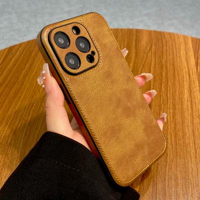 Роскошный кожаный чехол Retra для iPhone 16 15 14 13 12 11 Pro Max 16Pro 15Pro 14Pro 13Pro iPhone15 iPhone14 iPhone16 iPhone13 Чехол