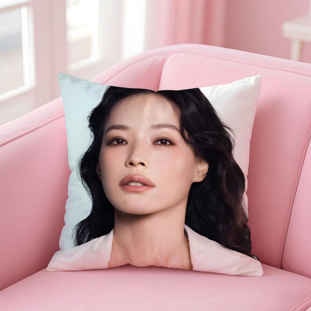 Chinese star Fashion elegant SShu Qi Cushion Cover Pillow Case Soft Friendly Fabric  Concealed Zipper