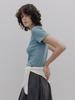 HUNCH Ribbed Incision Slim Tee (3Color)