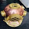 45.72 Cm Diving Helmet Deep Sea  Mark V Diving Helmet Copper Brass Nautical Collection Table Top, Home Decorative