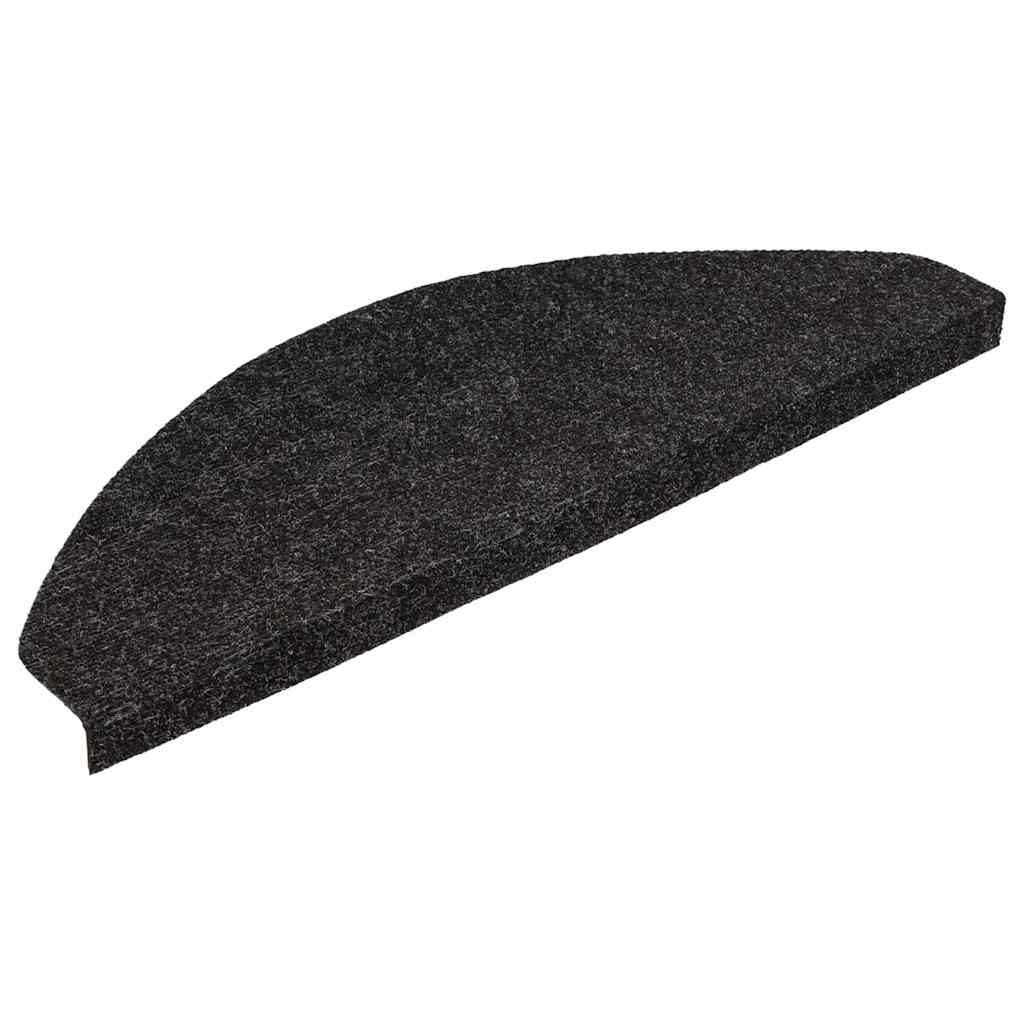 Self Adhesive Stair Mats 10 Pcs. Anthracite 65x22.5x3.5 cm