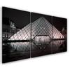 Three Piece Picture Canvas Print Louvre Paris France