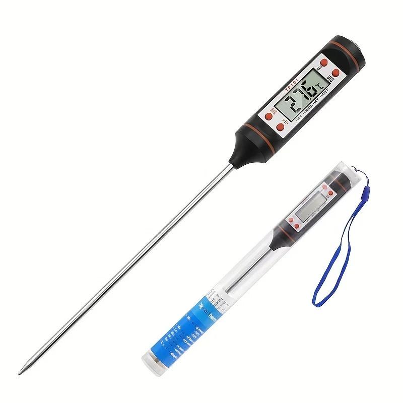 Digital Meat Thermometer with Food Cooking BBQ Probe for Water Milk Oil Oven Temperature Measurement, Digital with 0.1 Accuracy