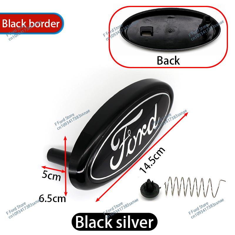 BBAA3 Ford ABS 145mm Car Front Head Hood Bonnet Logo Rear Ford Blue Badge For Mondeo Focus Fusion MK2 MK4 F150 F250 Car Emblem