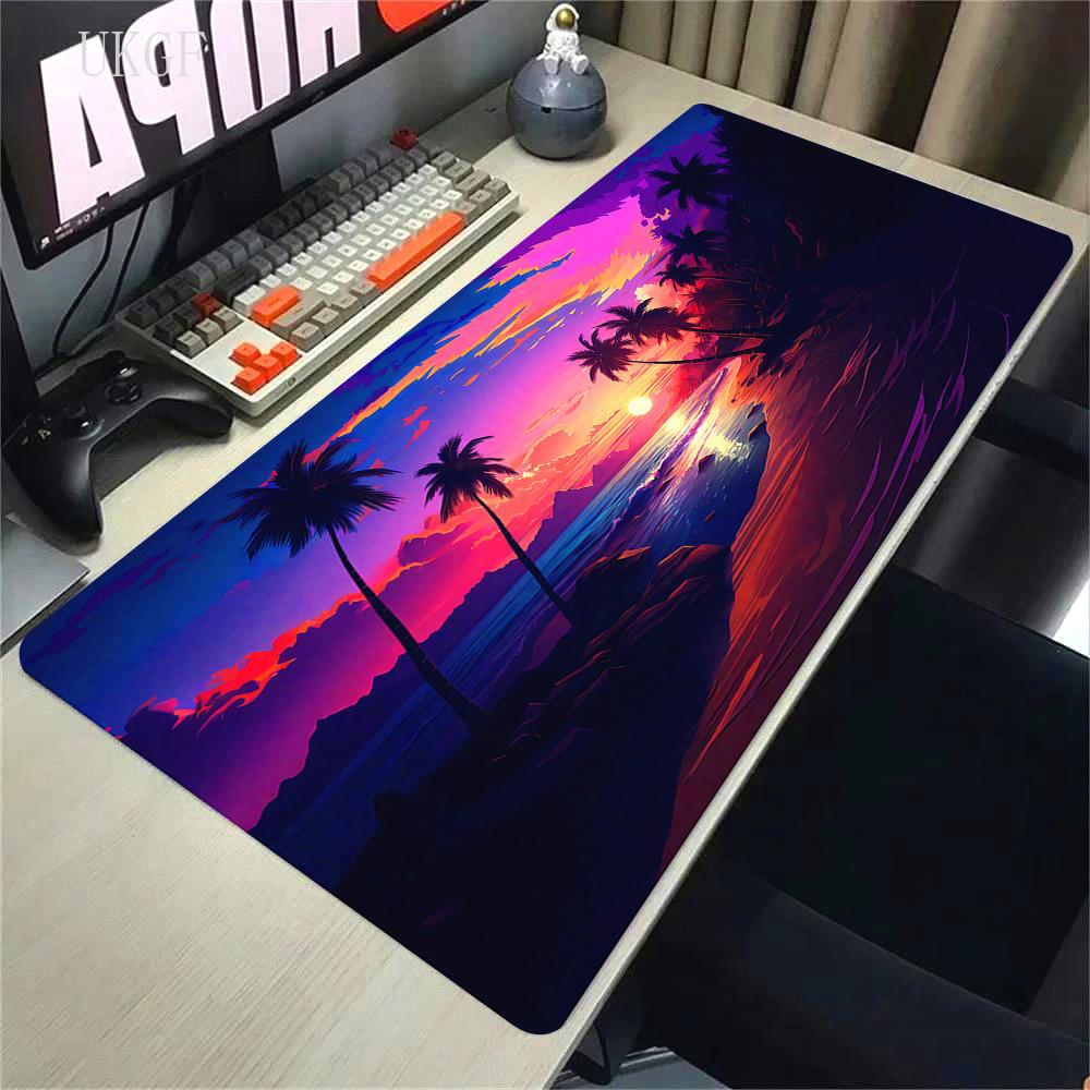 900x400 HD Print Rubber Mouse Pad Landscape Mountain Sunset Cartoon Mouse Pad XXL Extended Mouse Pad Pc Computer Non-slip Carpet