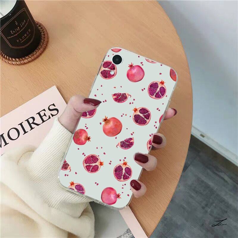 Чехол для телефона с фруктами, красным гранатом и вишней для iPhone 13 11 12 pro XS MAX 8 7 6 6S Plus X 5S SE 2020 XR