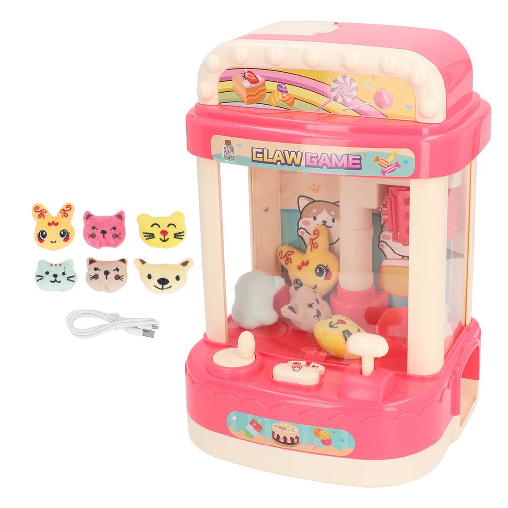 Машина для кукольных когтей, световые и звуковые эффекты, машина для захвата игрушек с 6 куклами для детей