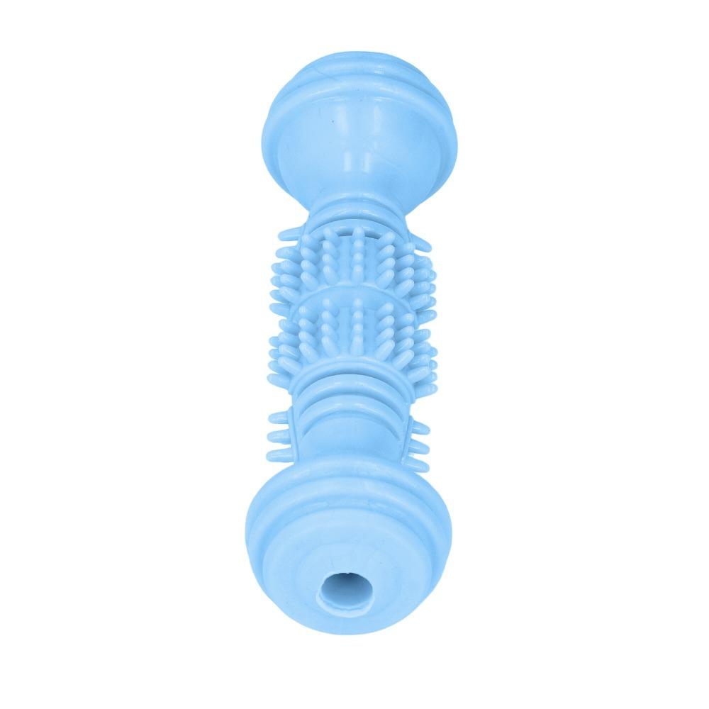 TPR Made Dumbbell Dog Chew Toy Bite Tough Puppy Teeth Cleaning Toy Pet Chew Stick Teeth Cleaning