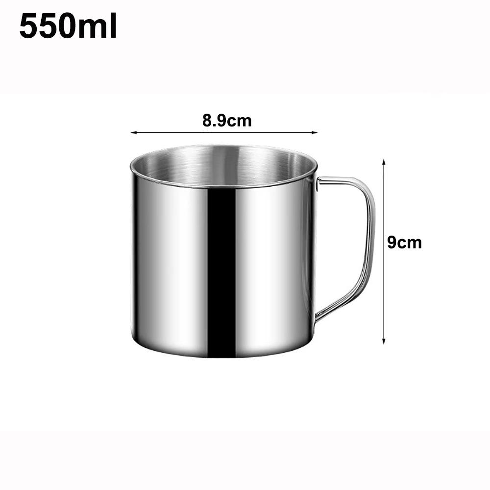 Новая кружка 350-1250 мл из нержавеющей стали 304 с крышкой, ручкой, для чая, воды, путешествий