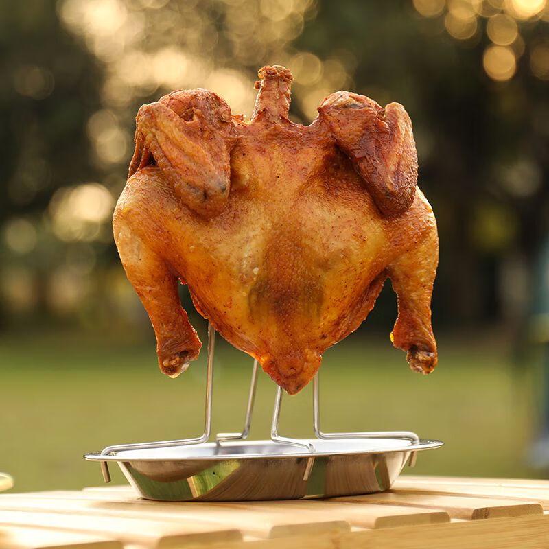Nufeng Stainless Steel Portable Foldable BBQ Chicken Roaster