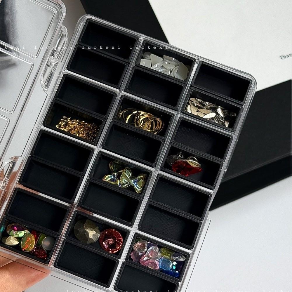 Compartment Nail Art Storage Box Plastic Storage Container Box for Jewelry Display