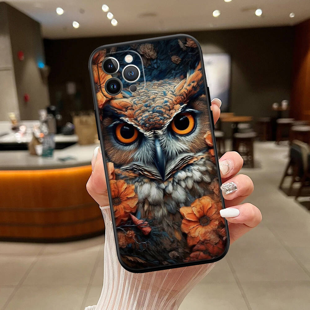 Cartoon Art Owl New Phone Case for iPhone 6 6s 7 8 11 12 13 14 15 16 17 16E XS Pro Max XR X SE Air