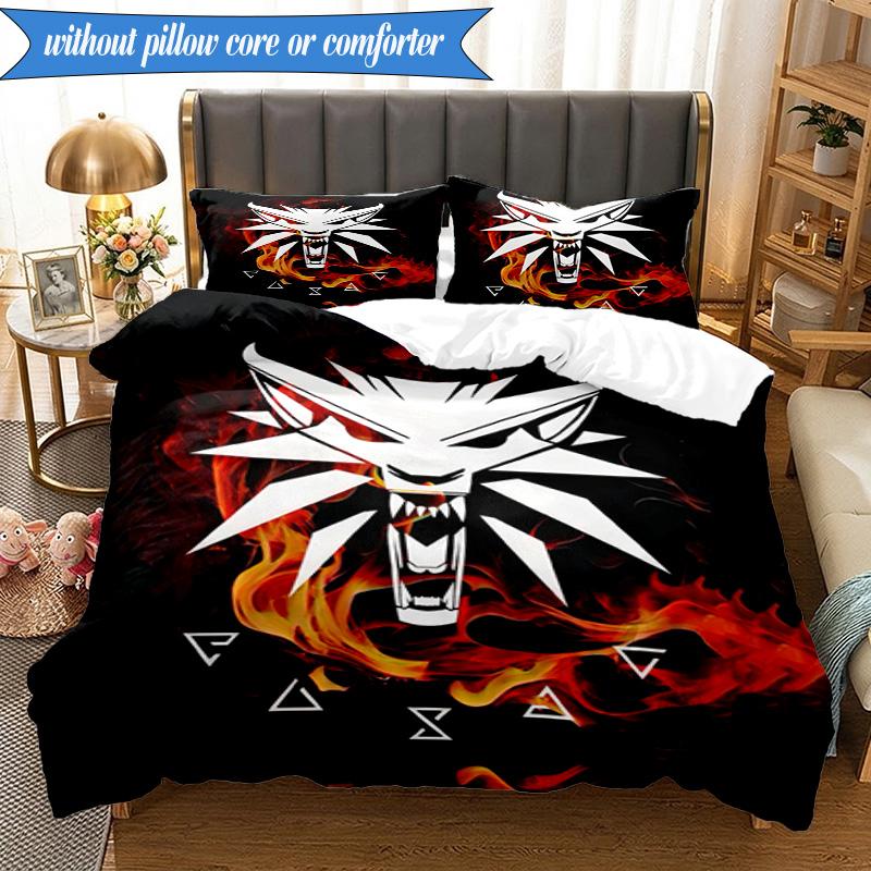 wizard dragon 3pcs K-pop music group Bedding set,Ideal for Bedroom, Dormitory,Including Duvet Cover And 2pcs Pillowcases,Fan gifts