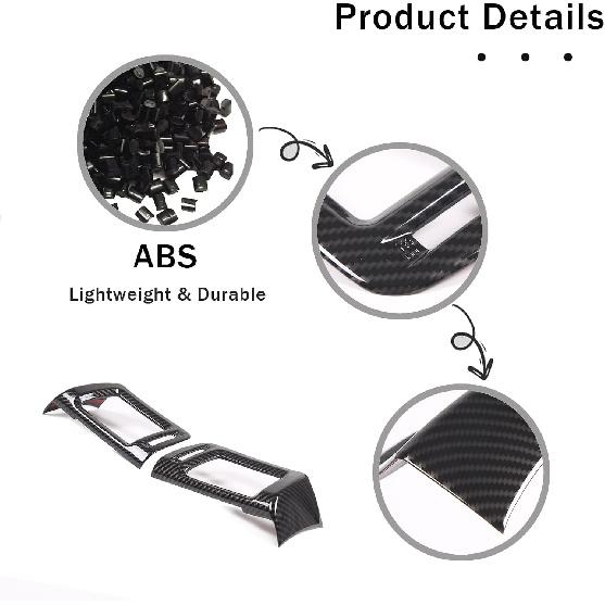 2PCS Side Air Vent Frame Trim for Honda Pilot 2016-2022/ Ridgeline 2017-2024/ Passport 2019-2024, ABS Center Console Side Air Conditioning Outlet