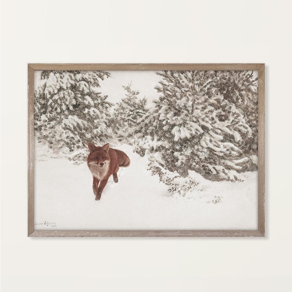 Винтажный зимний пейзаж, настенная художественная галерея, плакат и принты, лесной фермерский дом, набор с принтами, холст, картина для гостиной, домашнее искусство