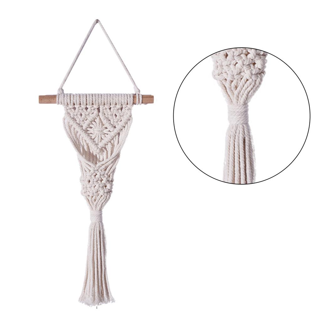 Dried Flower Mesh Basket Handwoven Cotton Rope Macrames Plant Holder Stand Wall Hangings Pocket Indoor Home Decorations