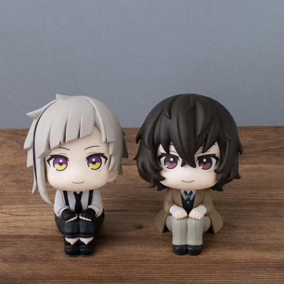10 см Аниме Фигурка Bungou Stray Dogs Взгляд вверх Накадзима Ацуси Версия Action Дазай Осаму Фигурка Коллекция Модель Игрушки Q Подвижная Сочлененная Масштаб