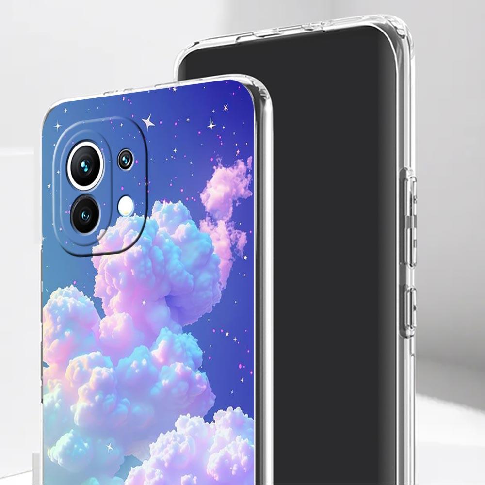 Чехол для телефона для Xiaomi Mi 15 14 13 14T 13T 12T 10 12 Lite 11 11T Pro Poco X6 X5 X3 NFC F6 Прозрачная крышка Сверкающий жидкий чехол с рисунком конфет