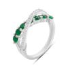 Silver Ring with Nano Emerald 0.842ct, Item Weight 3.26 Gr (2192152)