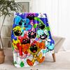 Smiling Critters Theme Printed Blanket - Perfect for Couch, Bed, Travel & Outdoor Use | Machine Washable, Cozy & Durable.