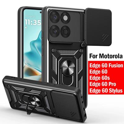 Чехол для Motorola Moto Edge 60 Fusion Edge 60S 60 Pro Stylus Case Сдвижная камера Бронированный держатель-подставка Защитная крышка Capa