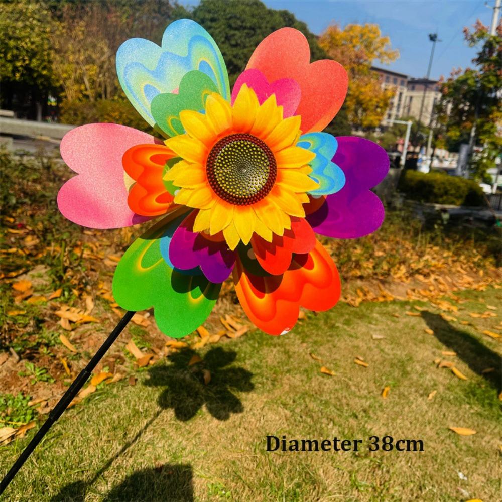 Raise Double Layered Colorful Butterfly Dance Windmill Outdoor Party Picnic Decor