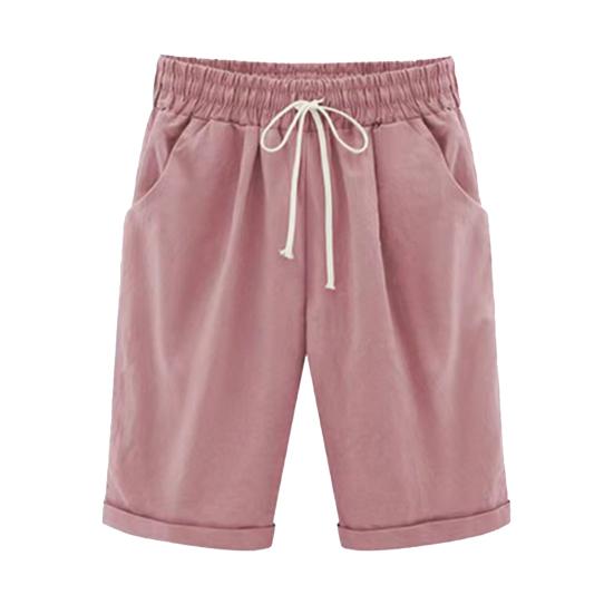 Девочка Летние Шорты Эластичная Талия Регулируемый Шнурок Повседневные Шорты с Карманами Свободного Кроя Широкие Шорты