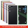 Задняя крышка аккумулятора для Samsung Galaxy S23 Ultra SM-S918 Из поликарбоната задняя крышка с клеем для объектива камеры Запасная часть для ремонта