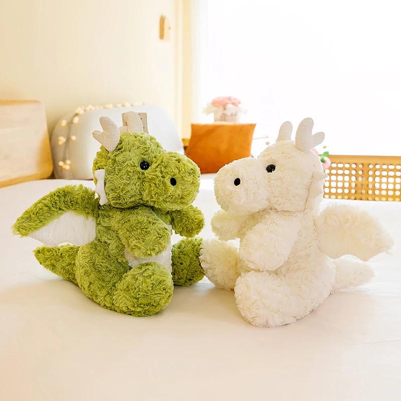 Green Little Flying Dragon Plush Toy Cloth Doll Dinosaur Soft Stuffed Animal Sleeping Pillow Cushion Kids and Girls