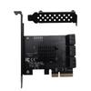 Карта-контроллер PCI-E 4X на 6 портов Serial ATA 3.0 Адаптер для HDD SSD Карта расширения 6 Гбит/с
